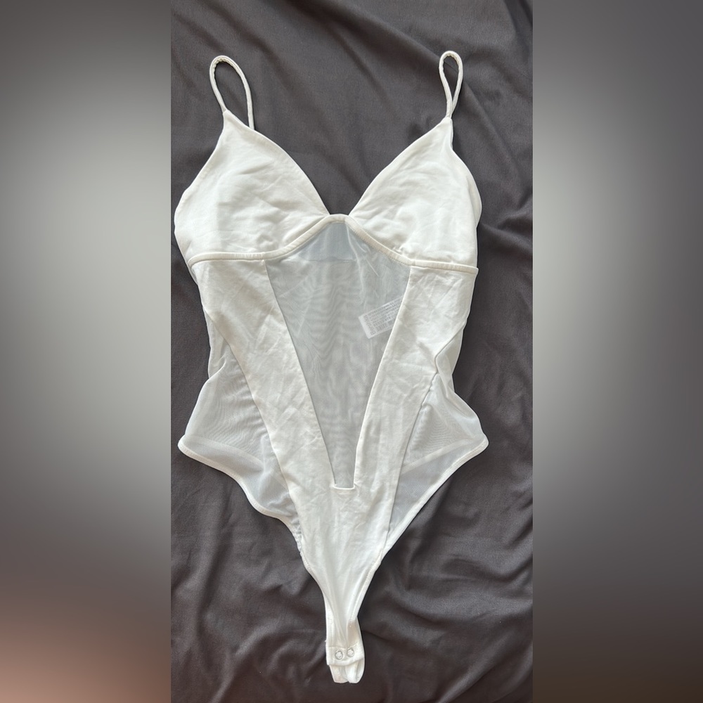 Bershka Sexy White Bodysuit